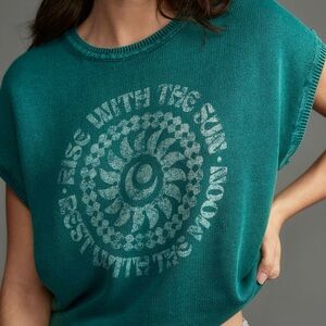 ANTHROPOLOGIE Pilcro Turquoise Knit Top